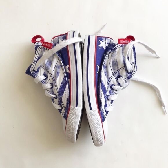 Converse chuck taylor American flag Stars and Stripes sneakers VGUC  size 9 - Picture 3 of 9